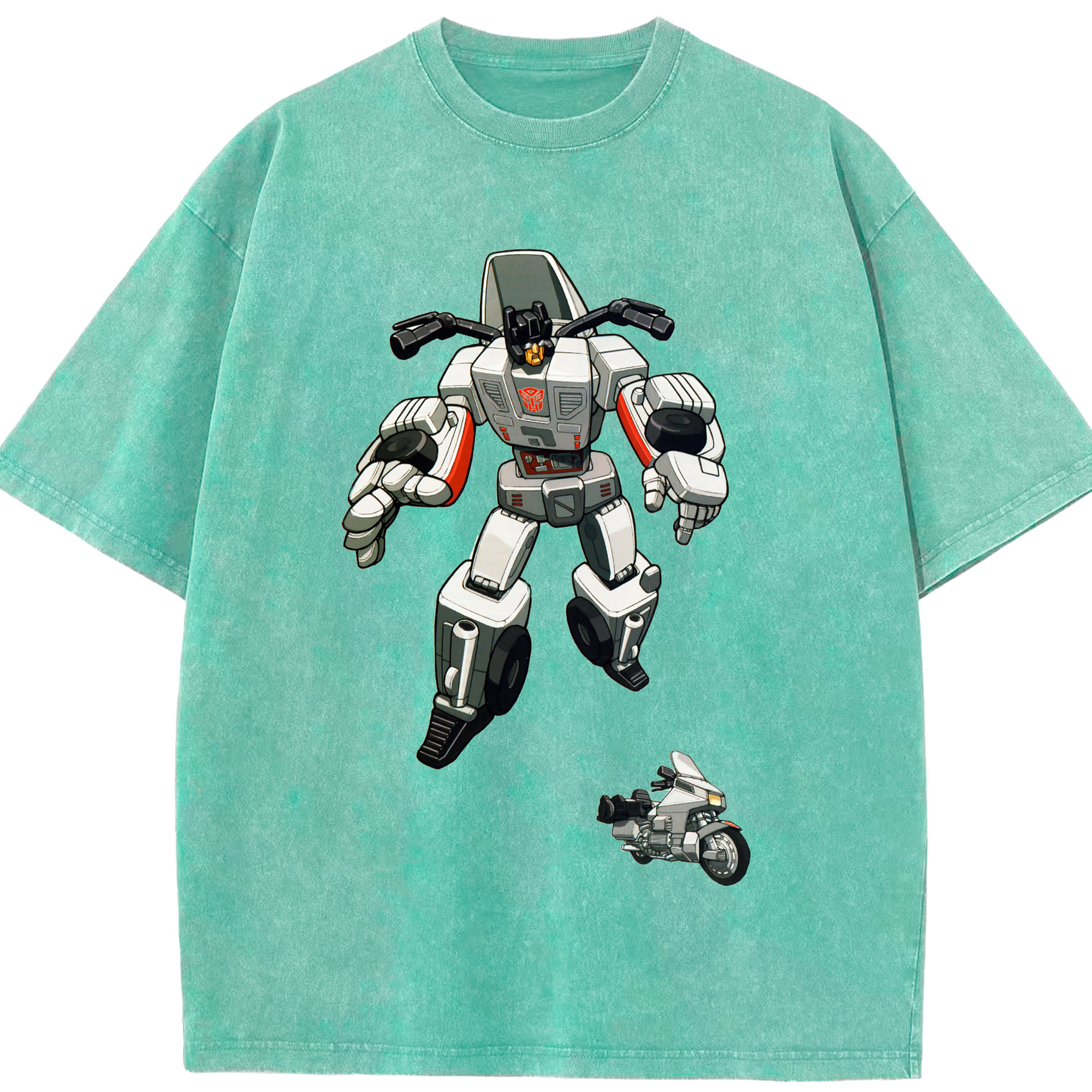 （画像用）  綿100% ヴィンテージ風 半袖Tシャツ（フロントプリント）